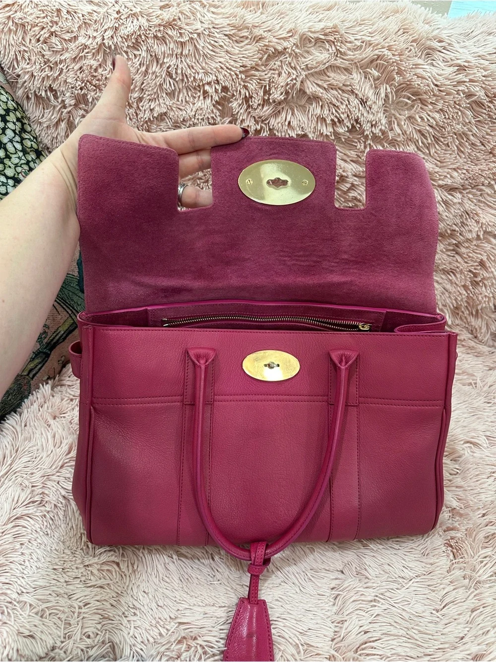 Mulberry structured satchel